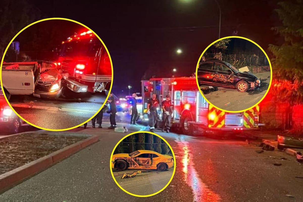 Hombre roba camión de bomberos y destroza 16 autos estacionados antes de escapar
