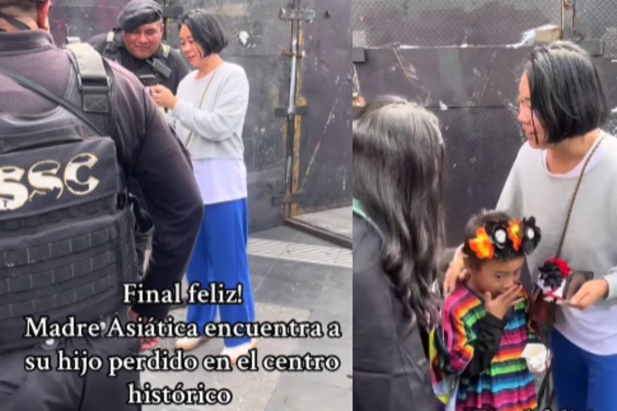 Turista asiática pierde a su hijo en el Centro Histórico de México y se vuelve viral: un final feliz conmueve a todos