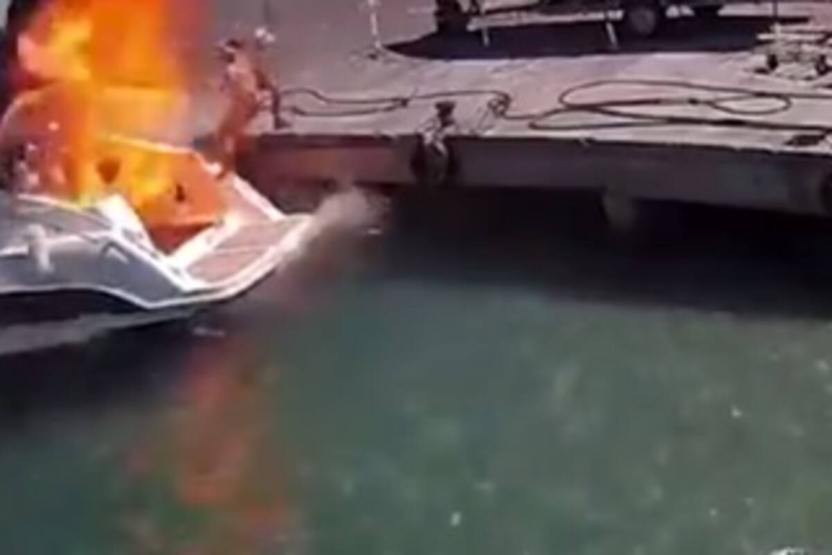 Mujer resulta ilesa tras explosión de barco