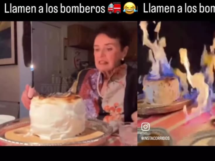 Por poco incendian todo su comedor: Mujer provoca una llamarada al soplar su pastel de cumpleaños y el caos se vuelve viral.