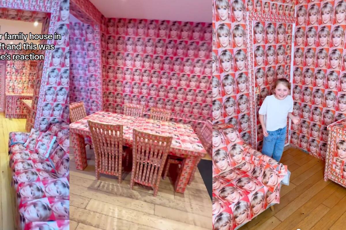 TikTok: este hombre cubre toda su casa y sus muebles con fotos de Taylor Swift