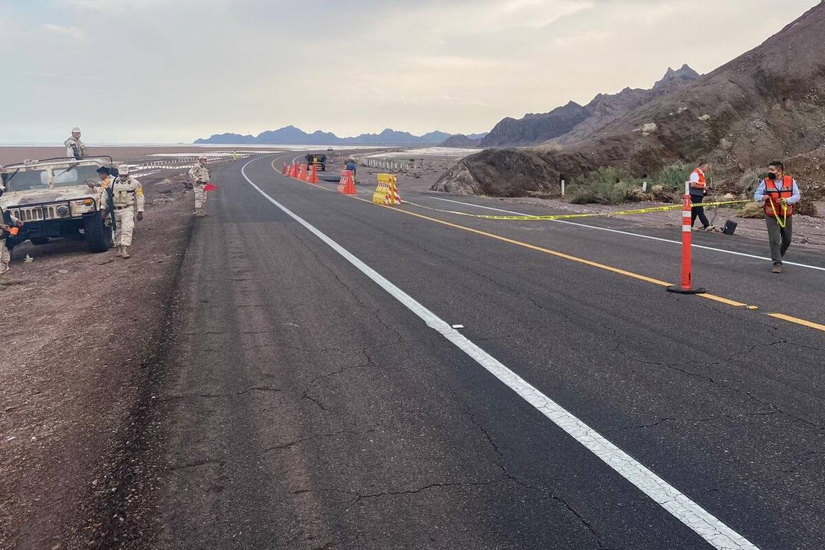 Atiende SCT afectaciones en carreteraMexicali- San Felipe