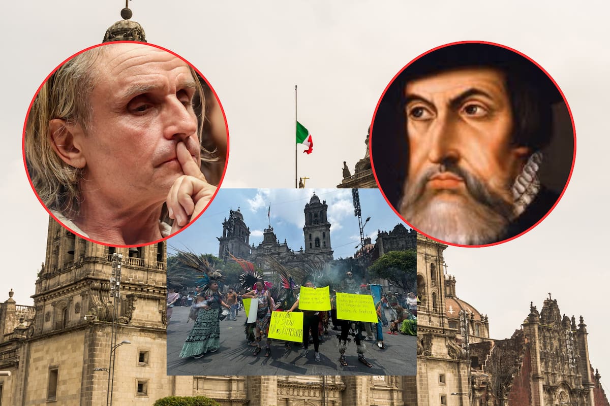 La Iglesia negó que la misa cancelada en la Catedral fuera un homenaje a Cortés y anunció que suspensión se debía a falta de permisos de Nacho Cano; “Tu show no nos representa”: El mensaje con el que pueblos originarios protestaron frente al recinto religioso