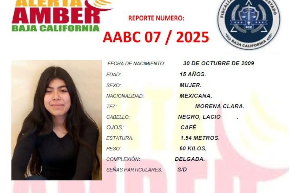 Activan Alerta Amber por Wendy Yazmín Pérez Solís