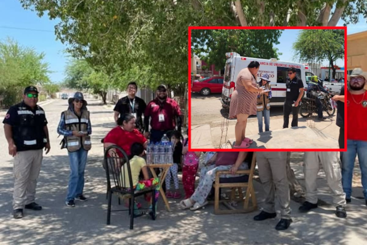 Protección Civil acude a colonia sin luz en Hermosillo: niños deshidratados y calor de 51°C ponen en alerta a autoridades
