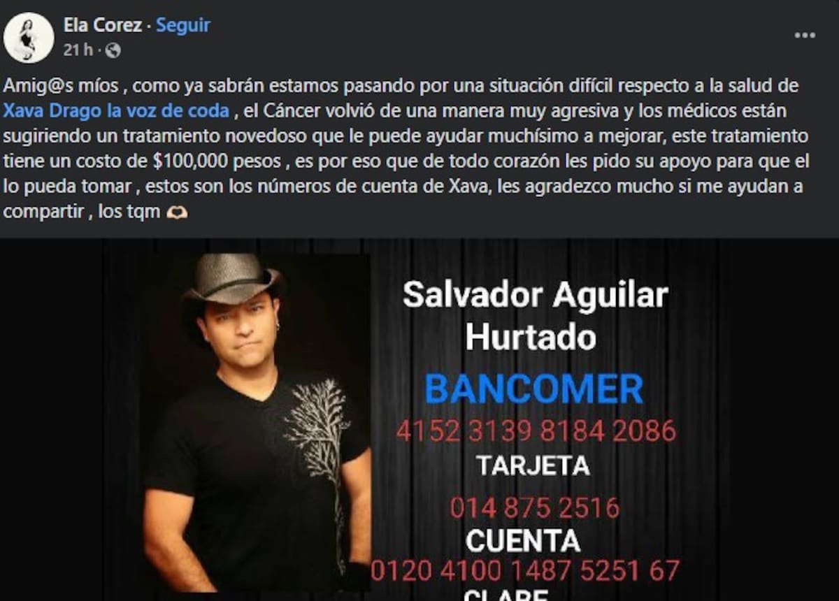 Familiares de Xava Drago piden ayuda urgente / Facebook: Ela Corez