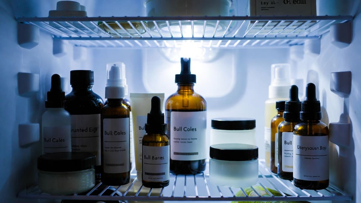 El hack de guardar productos de skincare en la nevera para mayor efecto calmante | Foto: Grok
