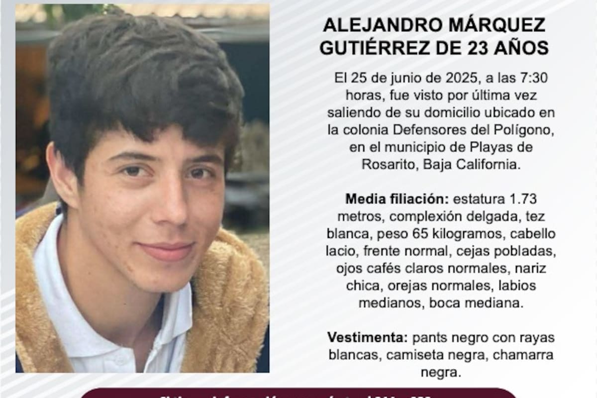 Se busca a Alejandro Márquez Gutiérrez de 23 años