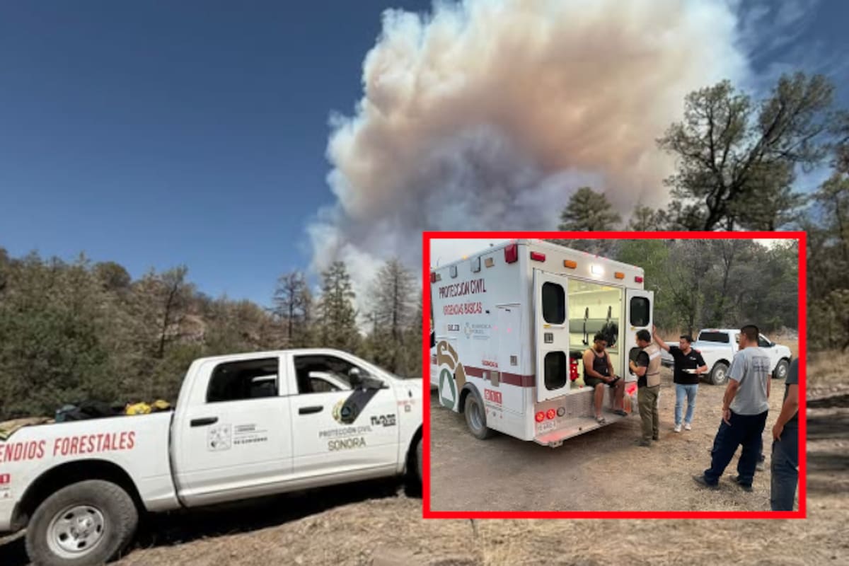 Arde el monte en Agua Prieta: incendio consume 2 mil hectáreas y avanza su control