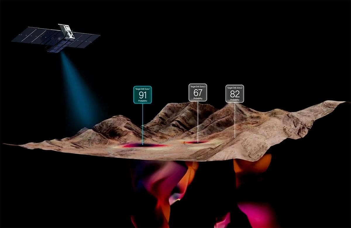 La compañía Fleet Space Technologies, con sede en Australia, confirmó que su sistema de inteligencia artificial apoyado por satélites detectó un importante depósito de litio en la provincia de Quebec, Canadá. Foto: Fleet Space Technologies.