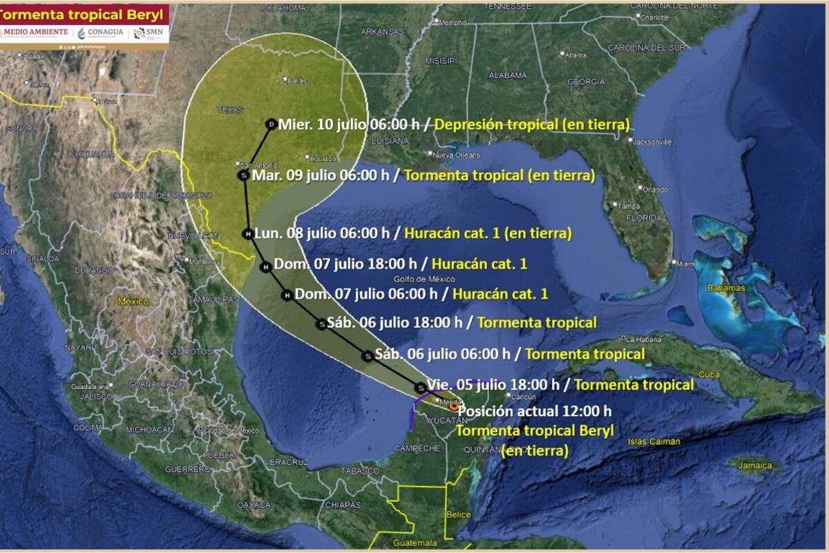 Beryl se debilita y pasa a ser tormenta tropical: ¿Cuáles serán los efectos climáticos?