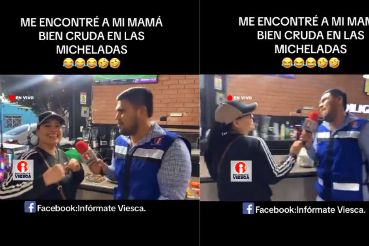 VIDEO: Reportero encuentra a su madre disfrutando de una michelada en plena transmisión en vivo