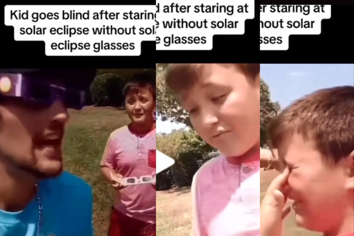 Niño se queda ciego tras ver eclipse solar; se había quitado los lentes para verlo