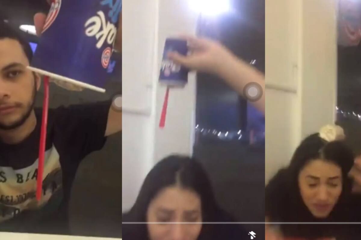 VÍDEO: joven hace “la prueba” de su helado sobre la cabeza de su amiga, ¡pero sale MAL!