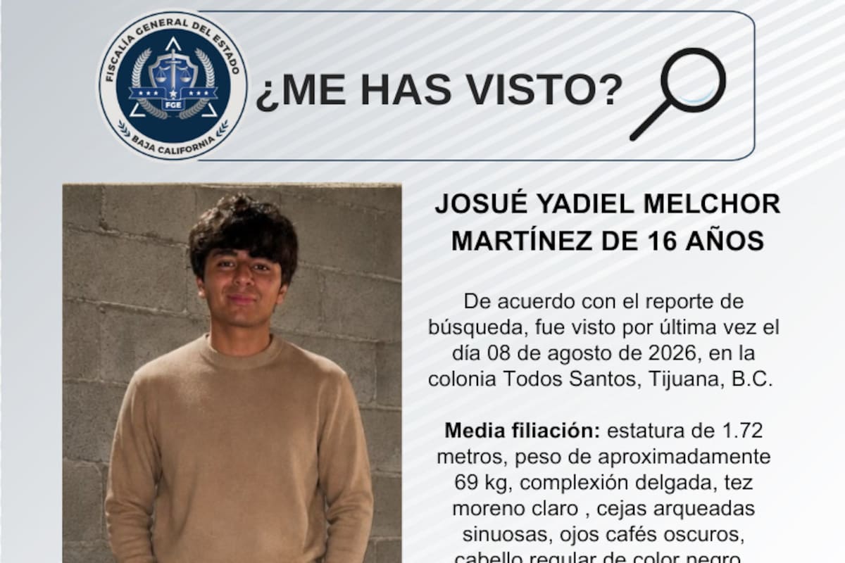 Se busca Josué Yadiel Melchor Martínez de 16 años