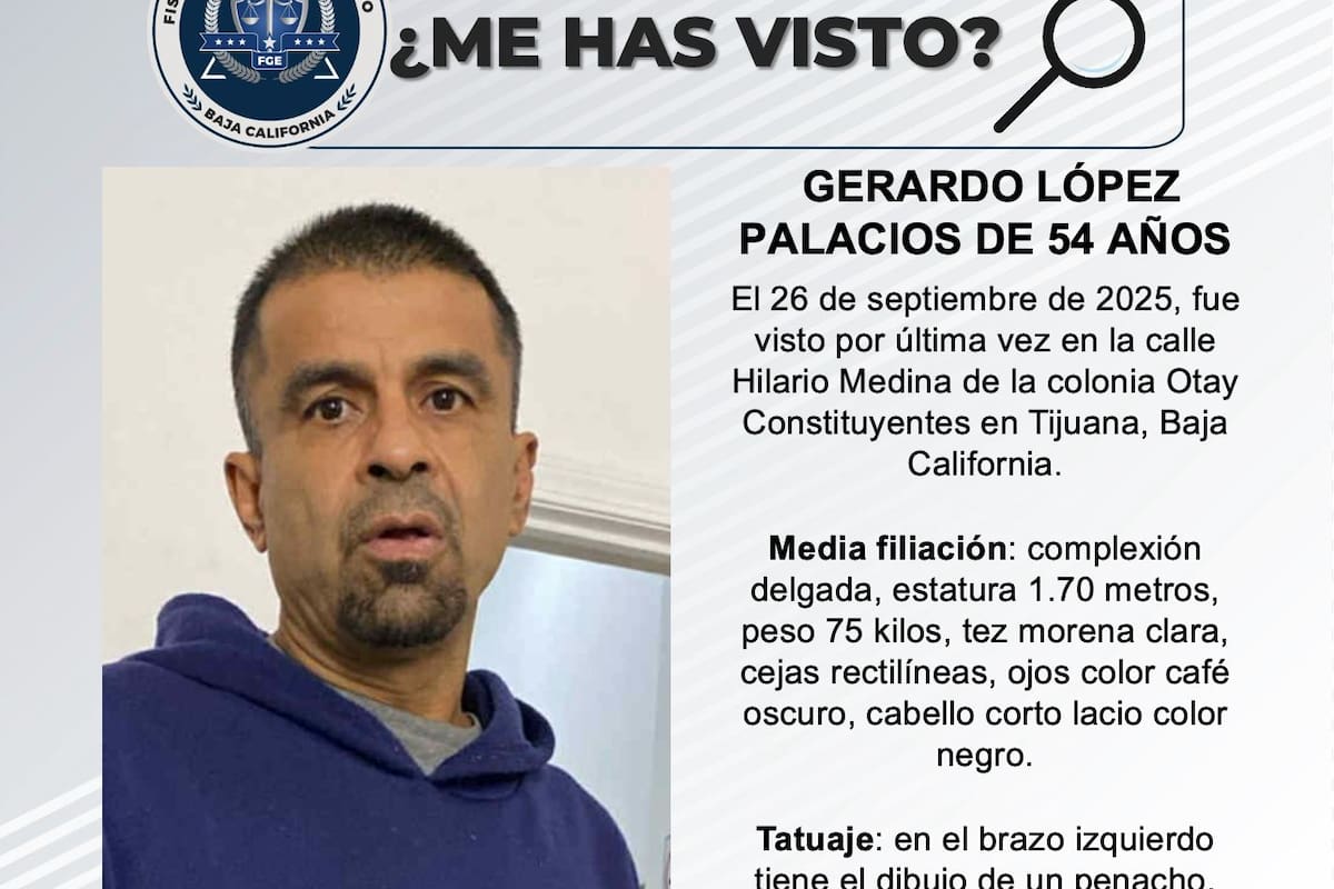 Se busca a Gerardo López Palacios de 54 años de edad