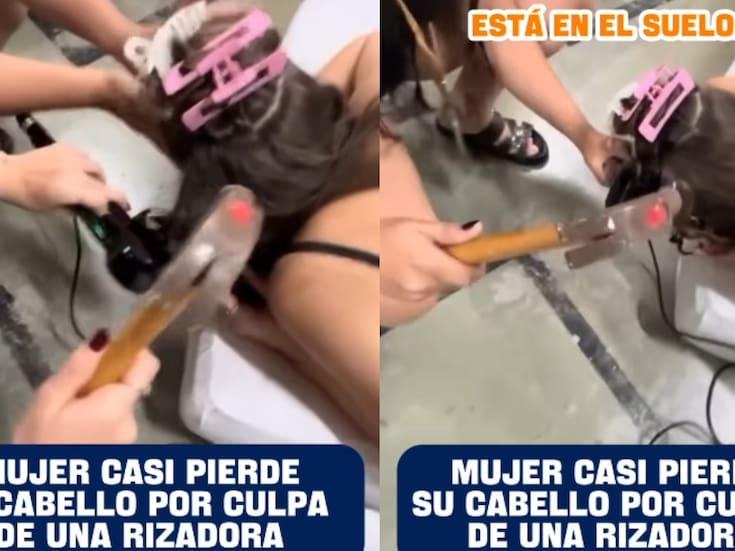 “¿No era mejor cortar el cabello y ya?”: A mujer se le enreda el cabello con una rizadora en la peluquería y terminan usando hasta un martillo para liberarlo