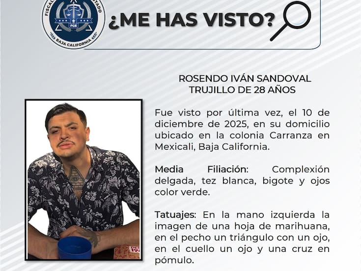 Piden apoyo para localizar a joven desaparecido desde el 10 de diciembre