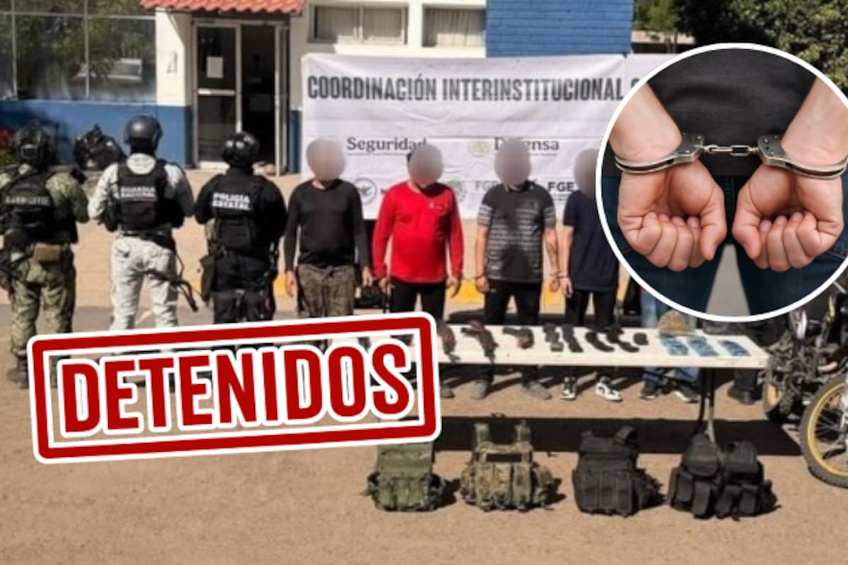 Denuncia anónima destapa persecución en Culiacán donde cinco hombres armados fueron capturados con rifles y chalecos tácticos