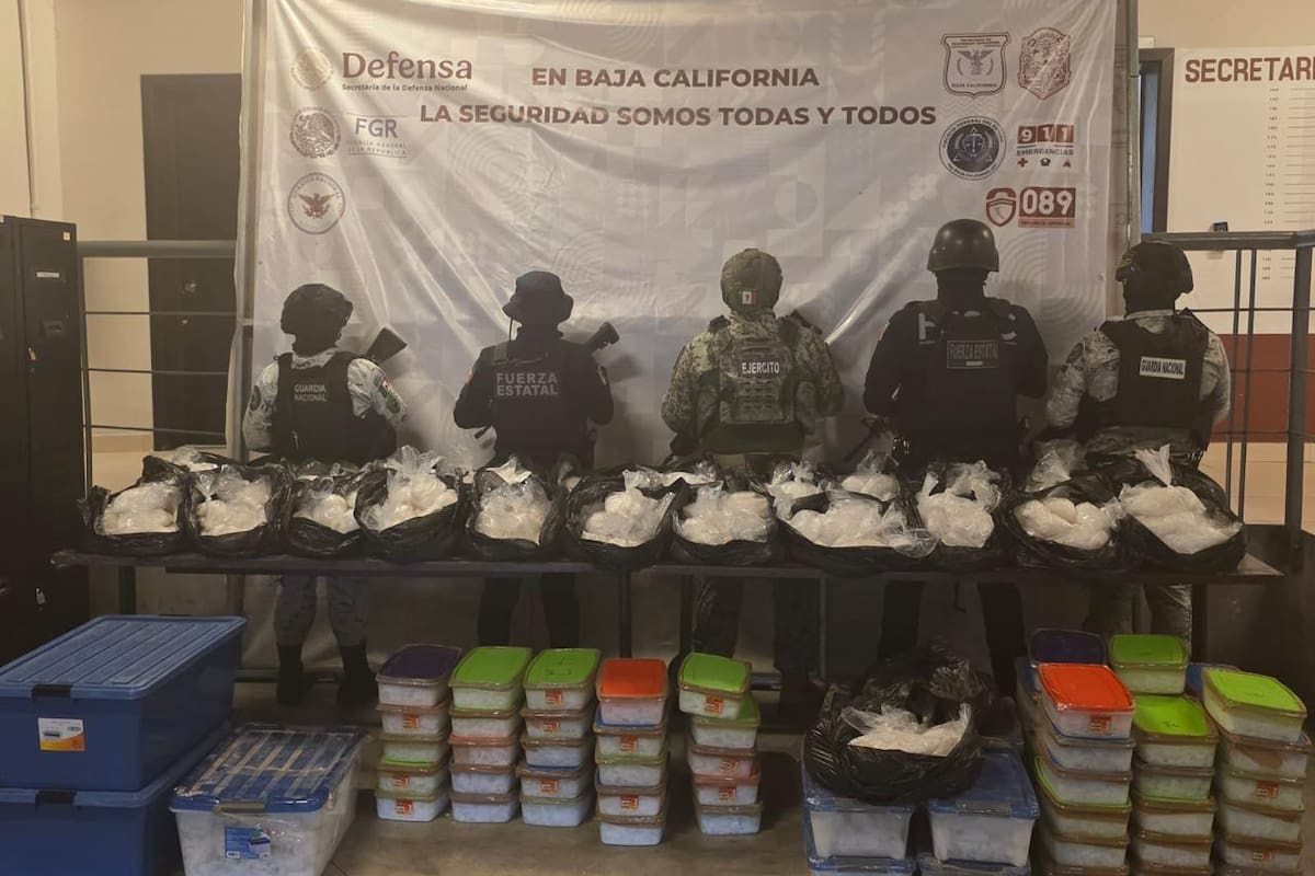 Aseguran cerca de 400 kilos de metanfetamina