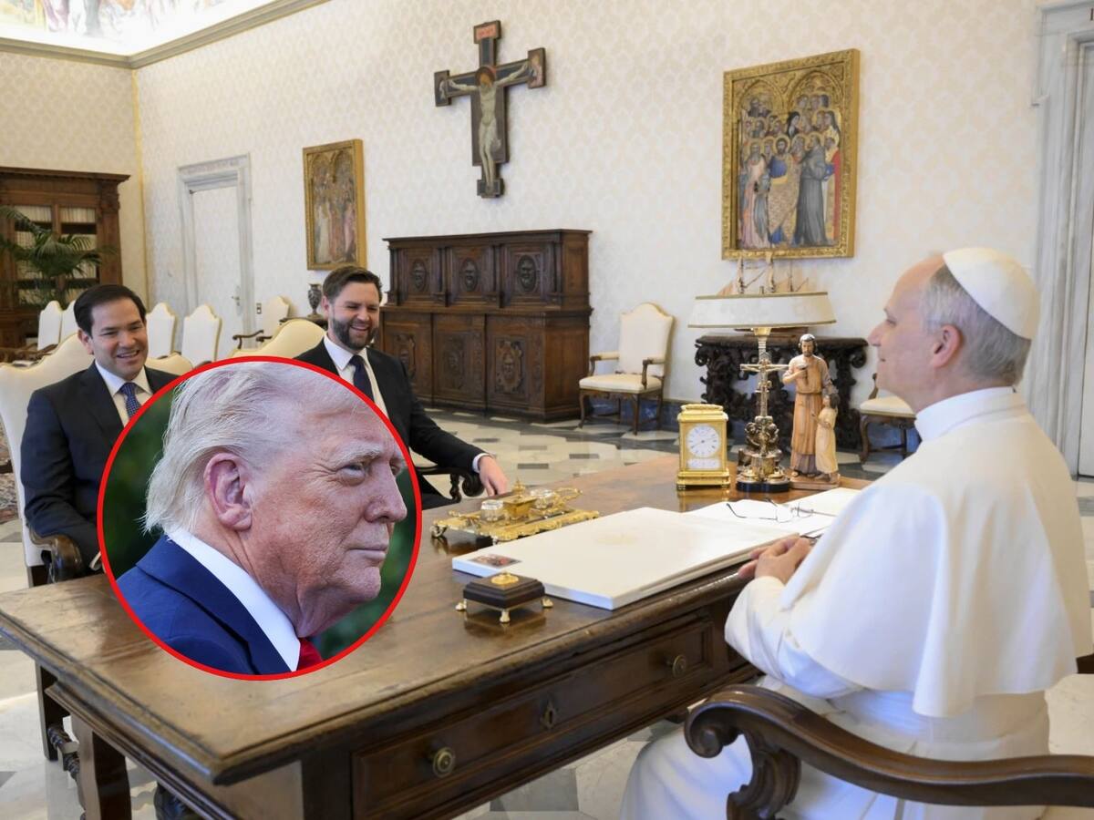 Papa León XIV recibe a JD Vance y Marco Rubio en audiencia privada: hablaron sobre la guerra entre Rusia y Ucrania. | Crédito: Vatican Media (vía AP)/REUTERS