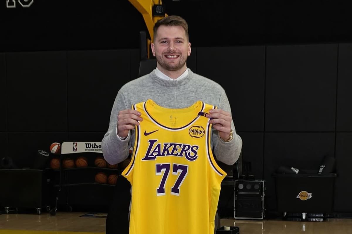 Luka Doncic es presentado como nuevo jugador de los Lakers