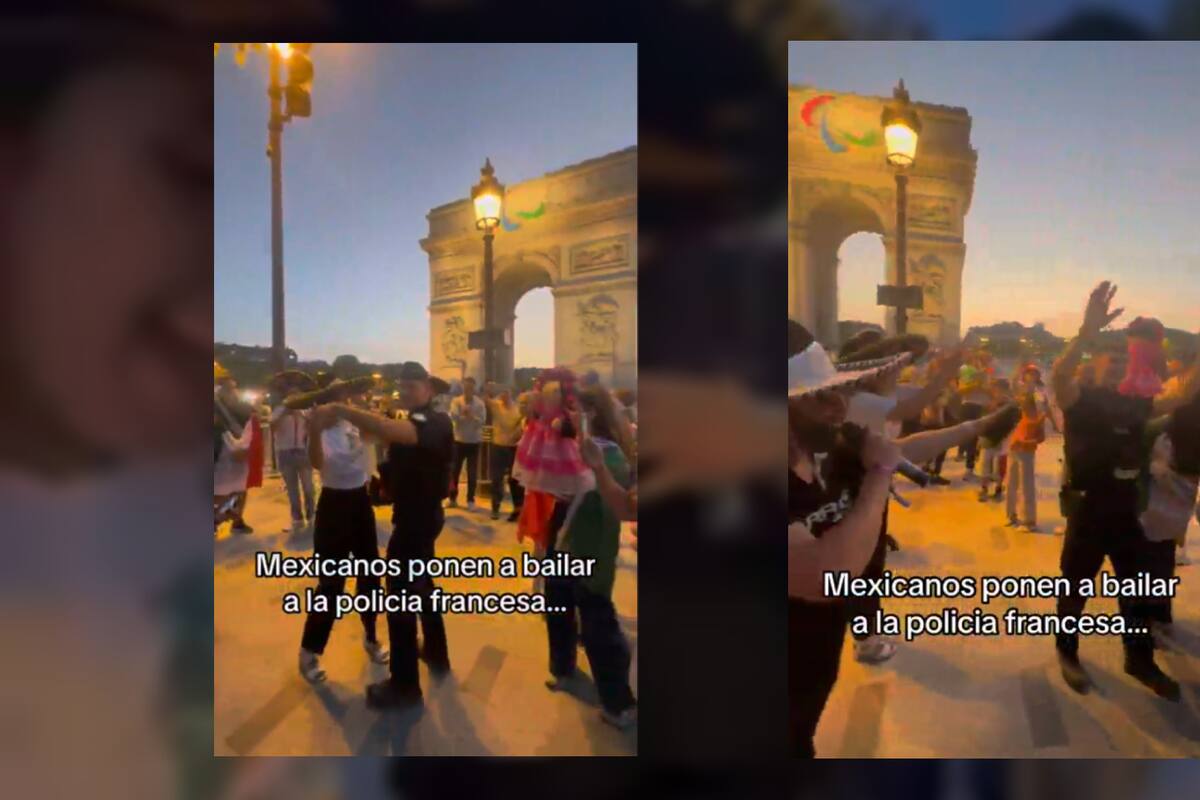 ¡Hermano, cayó la ley!: Mexicana convence a policía francés para bailar con ella en El Arco del Triunfo