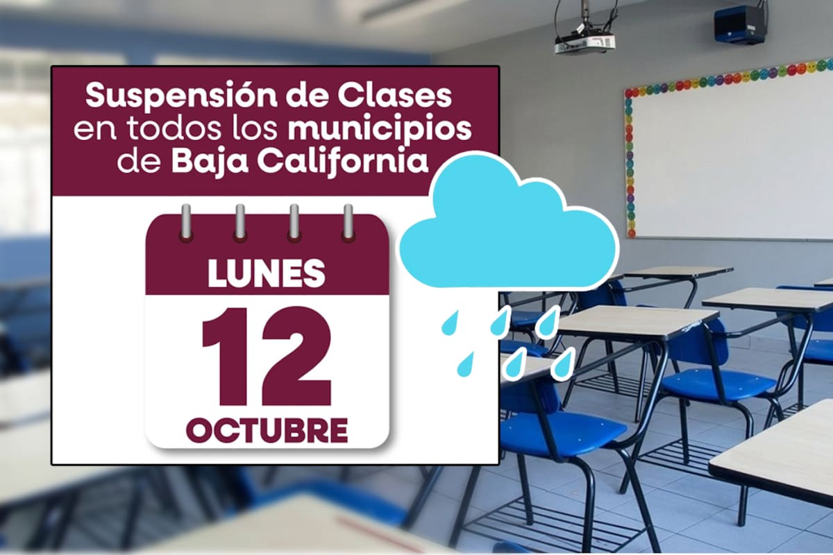 Suspenden clases en Baja California este lunes por afectaciones de Rachel