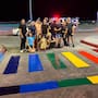 San Felipe estrena su primer cruce peatonal con los colores del orgullo previo a la cuarta marcha LGBTQIA+