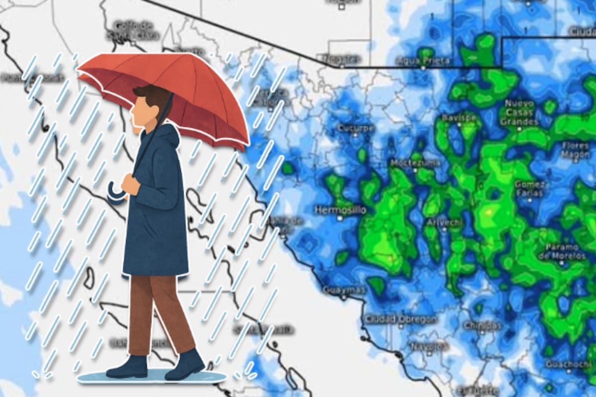 Tormentas eléctricas y calor extremo azotan Sonora: autoridades alertan por lluvias intensas esta semana