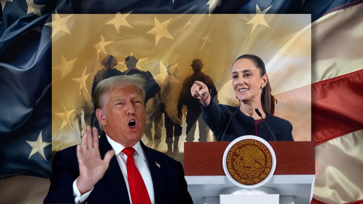 Mientras Washington mantiene abierta la posibilidad de acciones militares, la presidenta Sheinbaum respondió con firmeza que México no permitirá violaciones a su soberanía. Foto: Especial