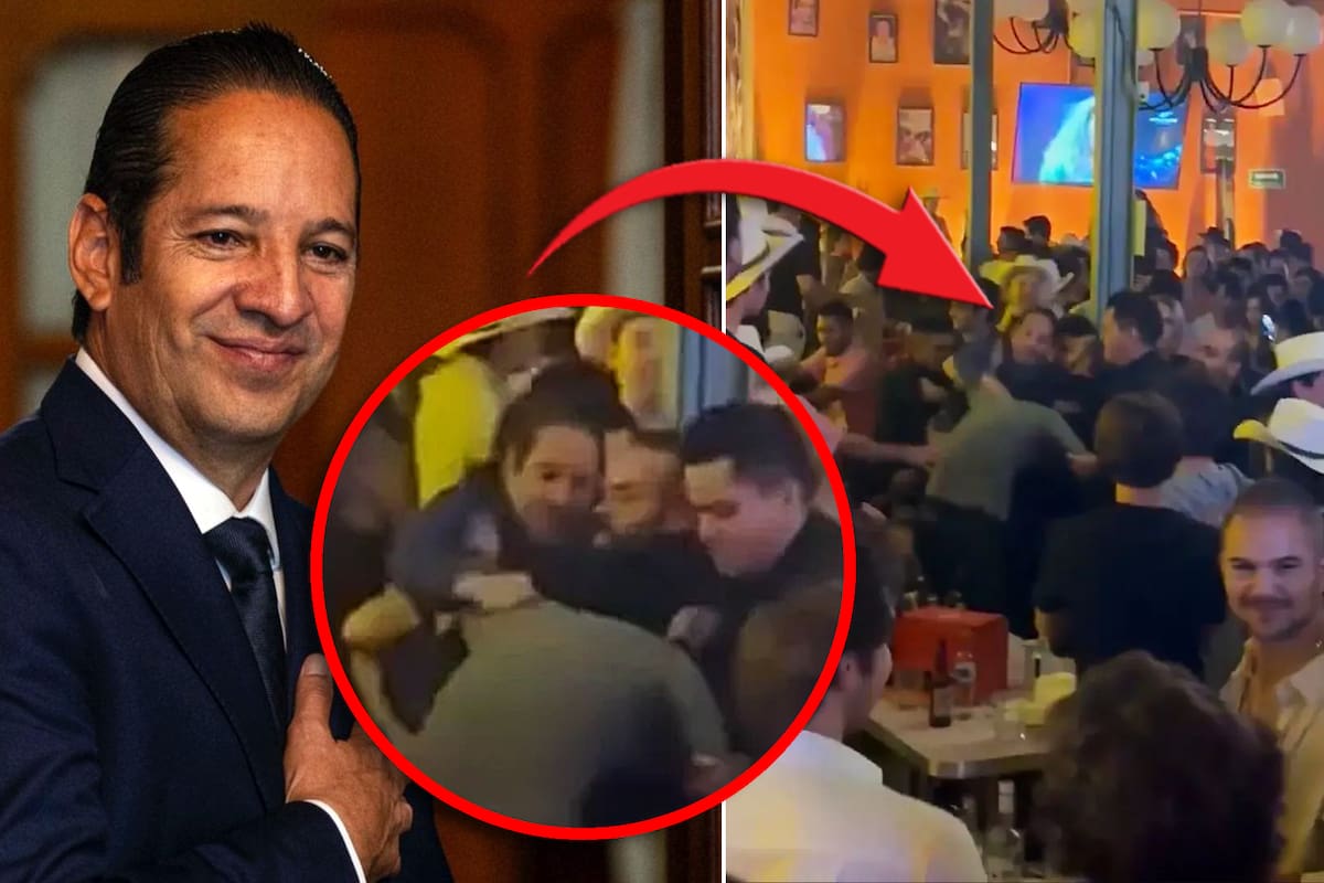 Captan en VIDEO a exgobernador de Querétaro lanzando golpes en la pista de baile de un bar; “intervine para proteger a una mujer”, asegura