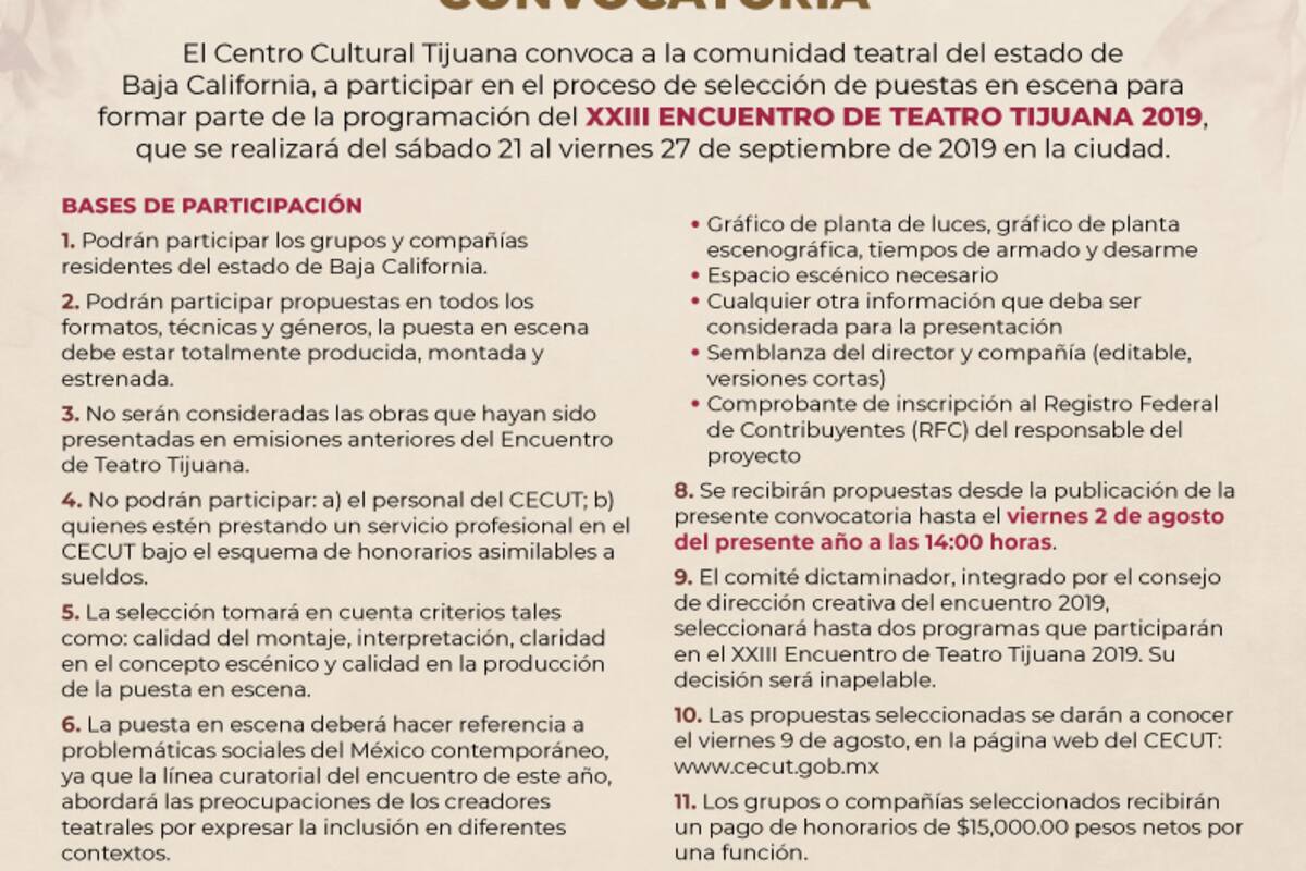 Lanza Cecut convocatoria para grupos y compañías de teatro