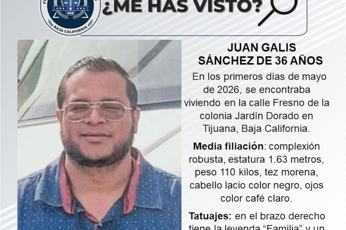Se busca a Juan Galis Sánchez de 36 años