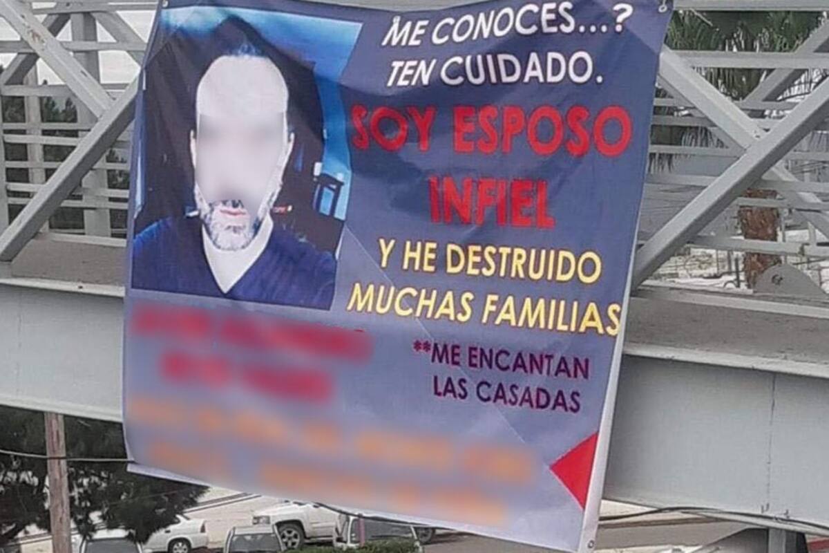 Exponen en manta a marido infiel en Saltillo