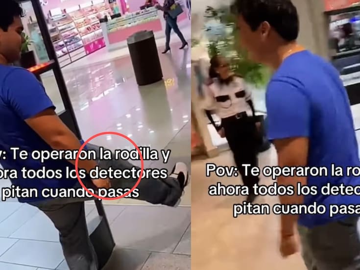 Hombre muestra que tras una cirugía de rodilla activa detectores a donde va: ¿cuál es el motivo?