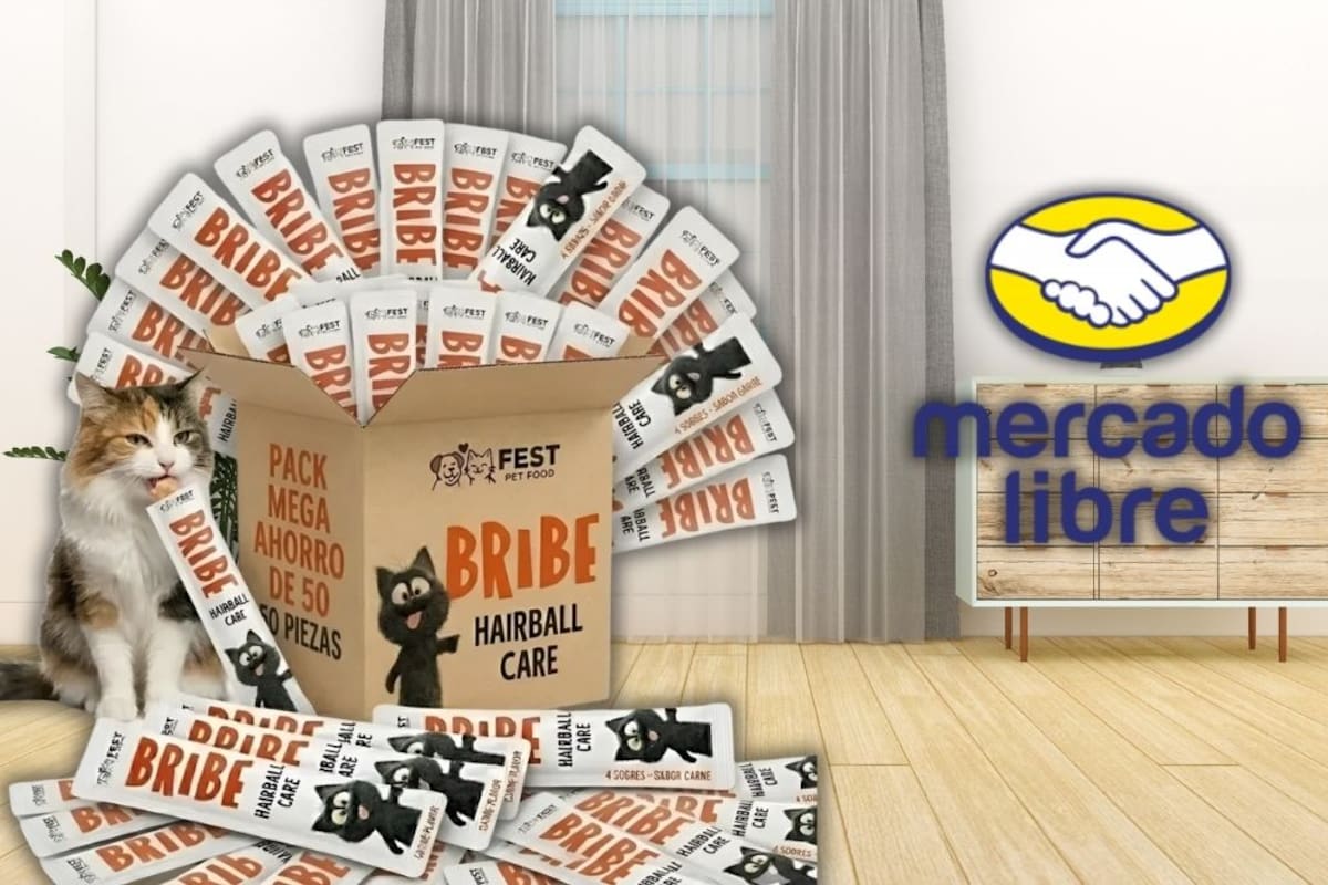 Mercado Libre remata paquete de 50 premios cremosos para gato con descuento del 32% y envío gratis