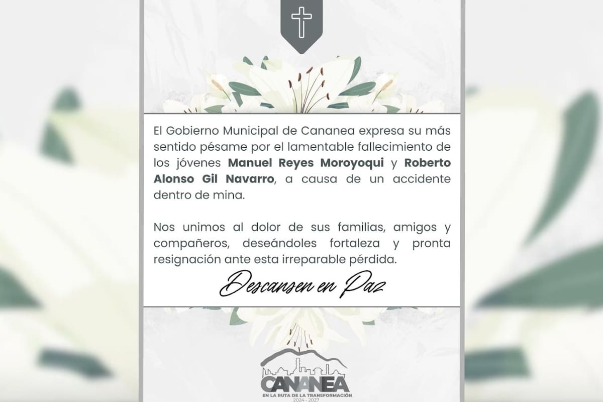 Mueren dos trabajadores en mina de Grupo México; FGR atrae la investigación