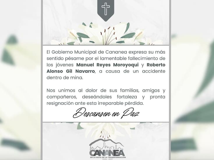 Mueren dos trabajadores en mina de Grupo México; FGR atrae la investigación