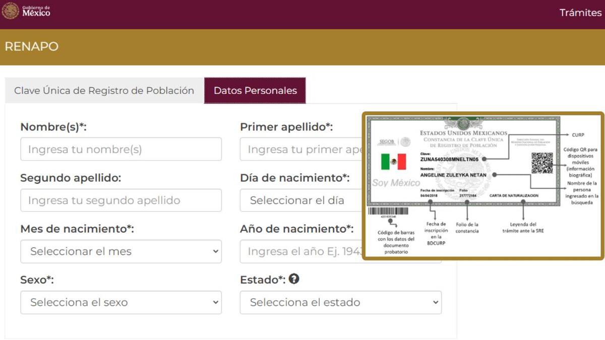 La CURP es un documento indispensable para realizar varios trámites ante el Gobierno