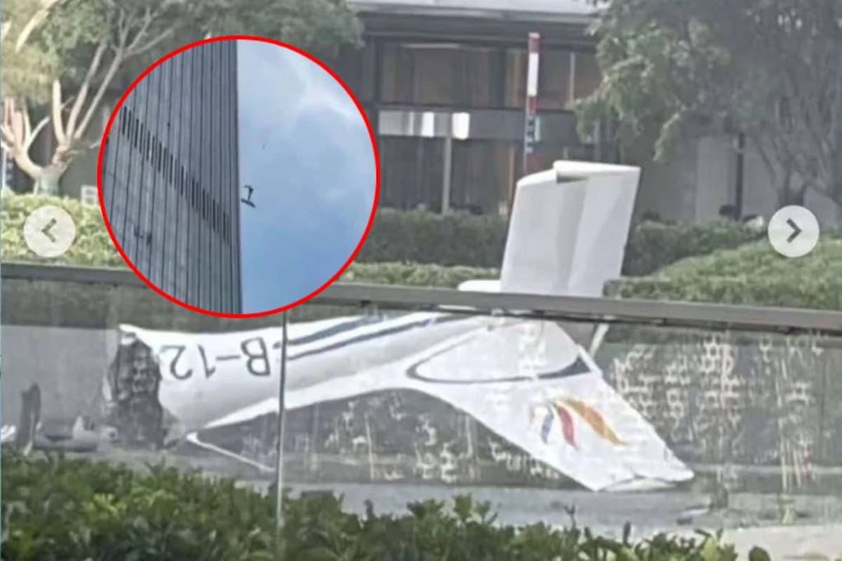 Avioneta se estrelló contra el rascacielos más alto de Beijing, China