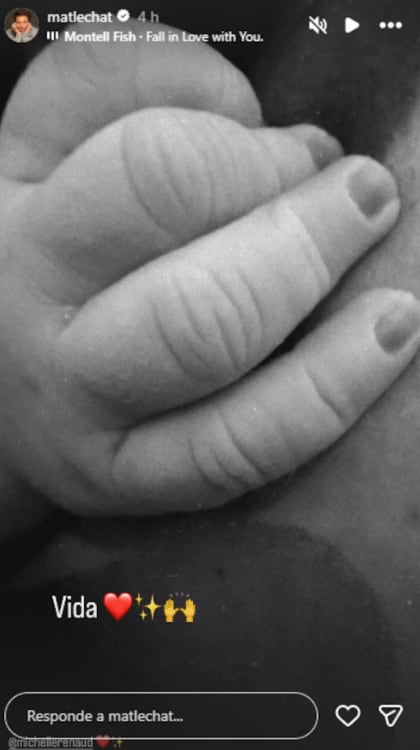 Michelle Renaud y Matías Novoa dan la bienvenida a su primer hijo | captura de pantalla