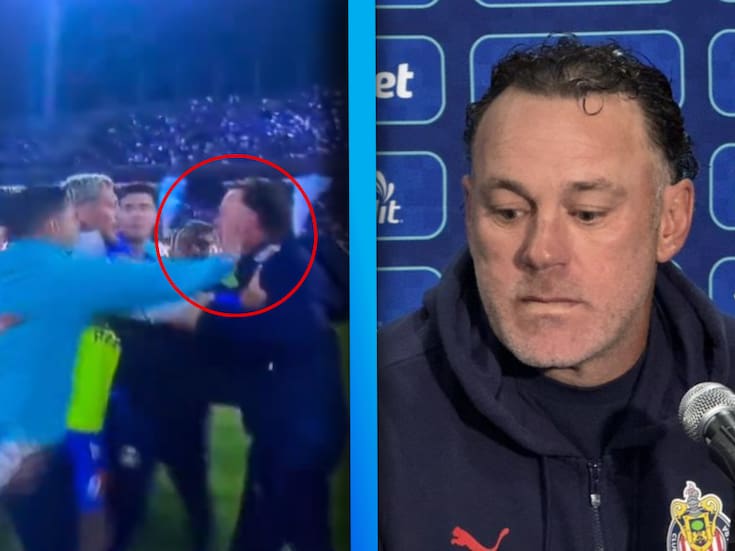 VIDEO: Gabriel Milito, técnico de Chivas, recibe cachetada de un miembro de Cruz Azul