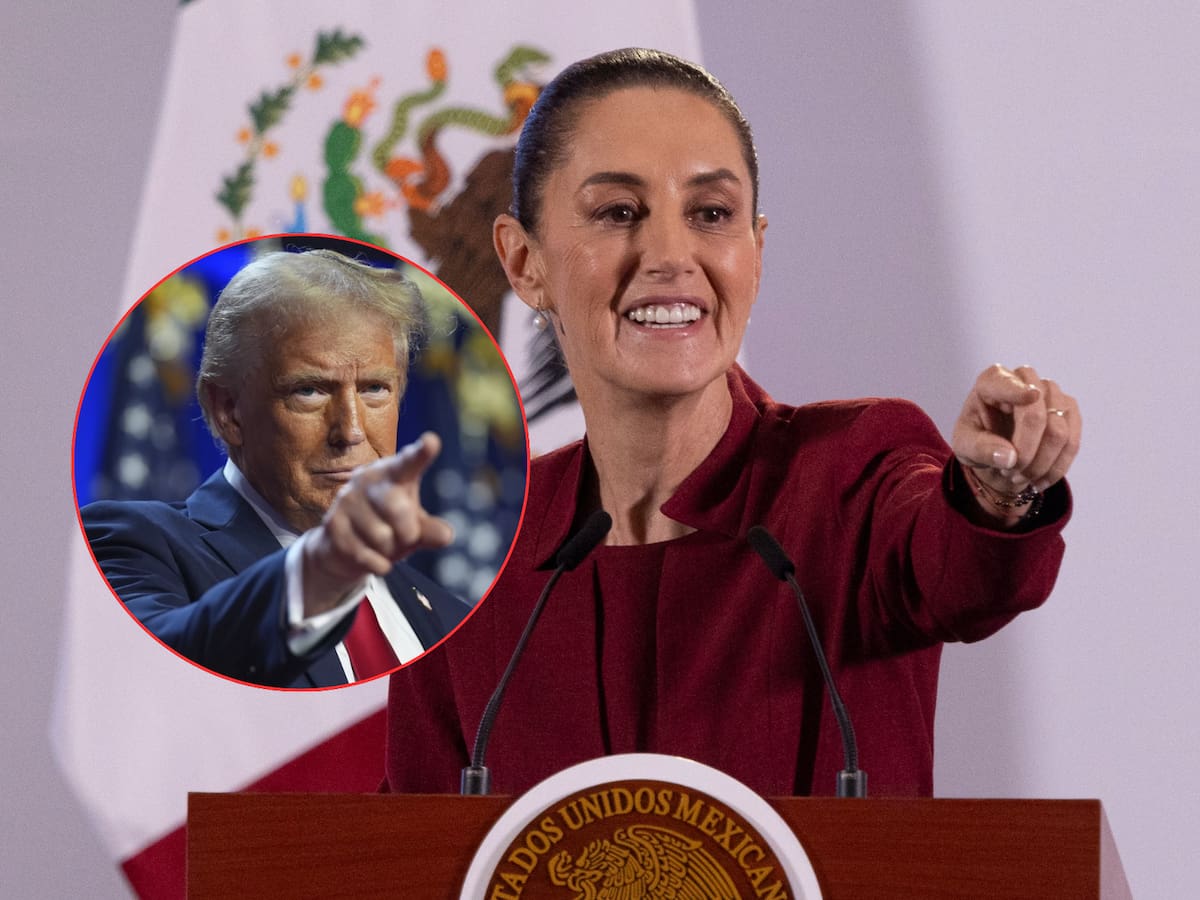 México presentaría un análisis de aportación de migrantes mexicanos a economía de EU, así como los beneficios del T-MEC, en reunión con Donald Trump. | Crédito: Presidencia/AP