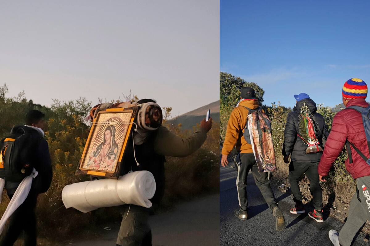 Feligreses inician su recorrido anual hacia la Basílica de Guadalupe