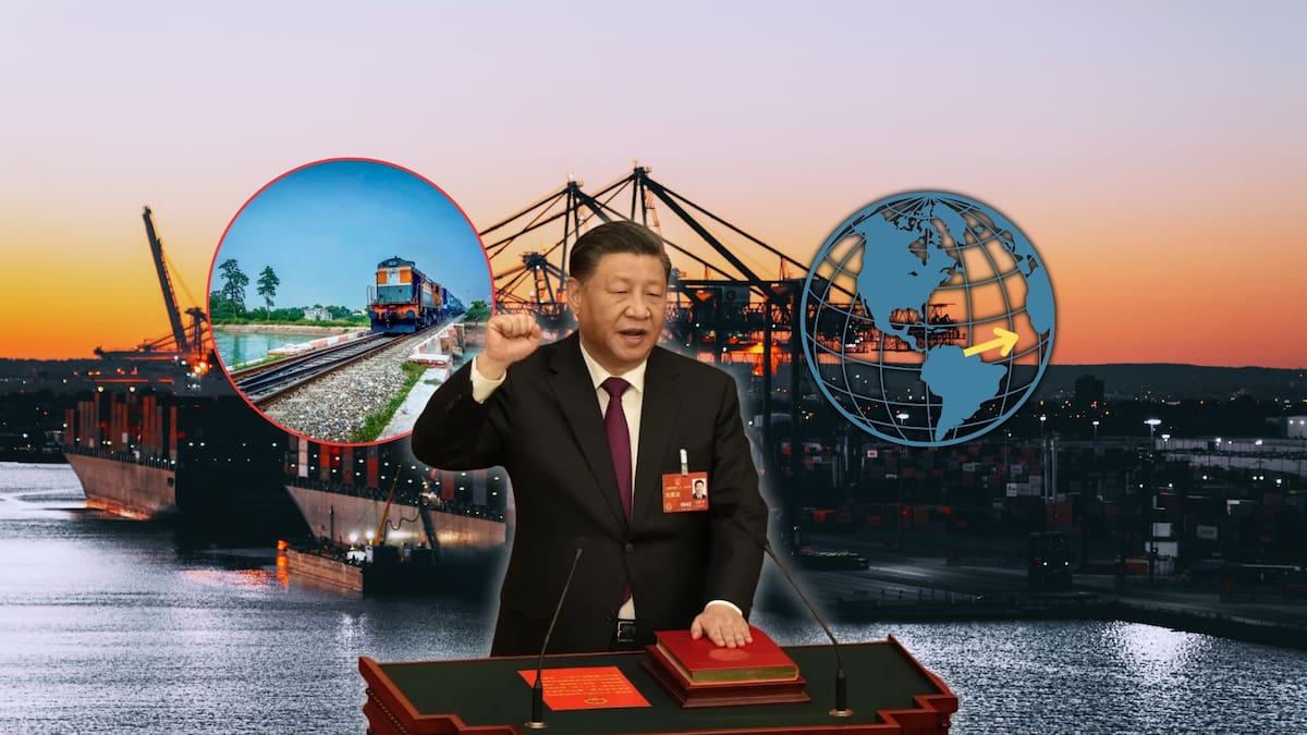 Una nueva etapa de colaboración entre China y Brasil, con inversiones clave en infraestructura ferroviaria y portuaria para impulsar el comercio con Asia-Pacífico. Foto: Especial (AP/Canva)