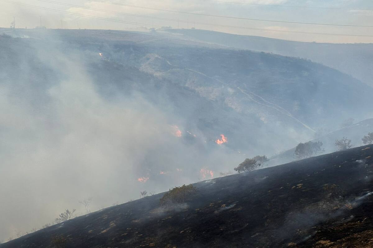 Arden más de 50 hectáreas de pastizales en Rosarito