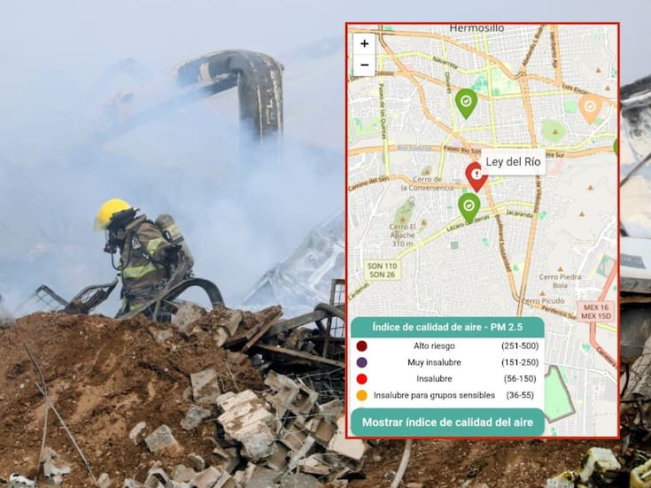 Semáforo ambiental marca riesgo tras incendio en Sam’s Club: Remah reporta niveles elevados de contaminación que podrían afectar salud respiratoria en Hermosillo