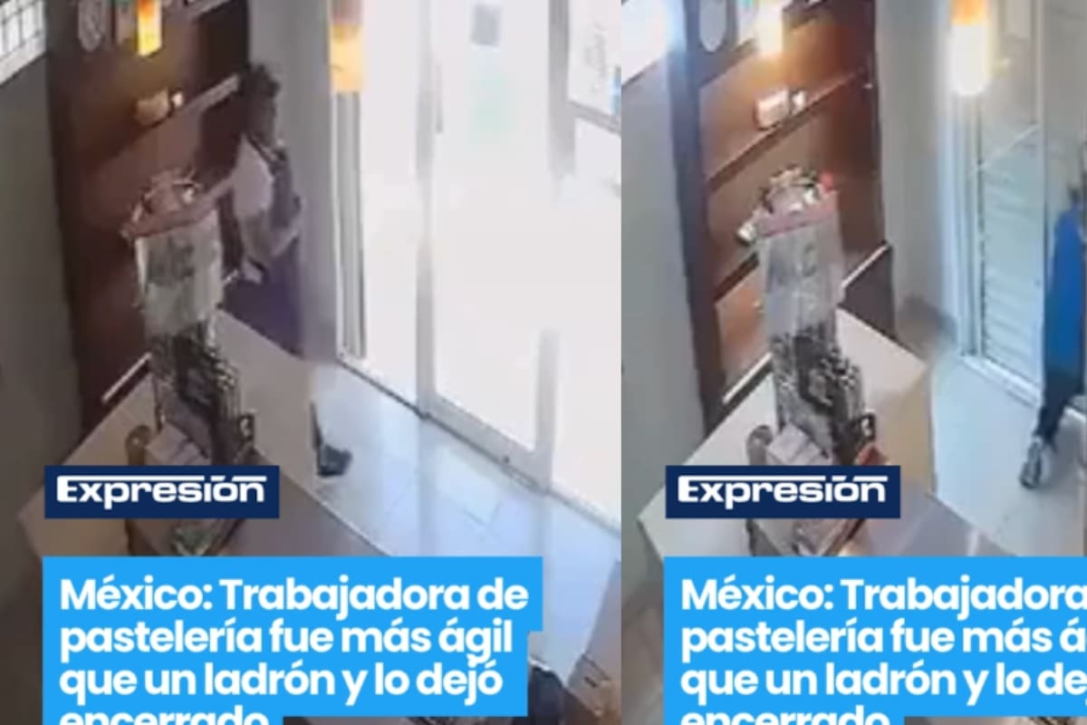 “Salió y lo dejó encerrado dentro del local” Mujer que trabajaba en una pastelería frustra intento de asalto y sorprende por la forma en que enfrentó al atacante