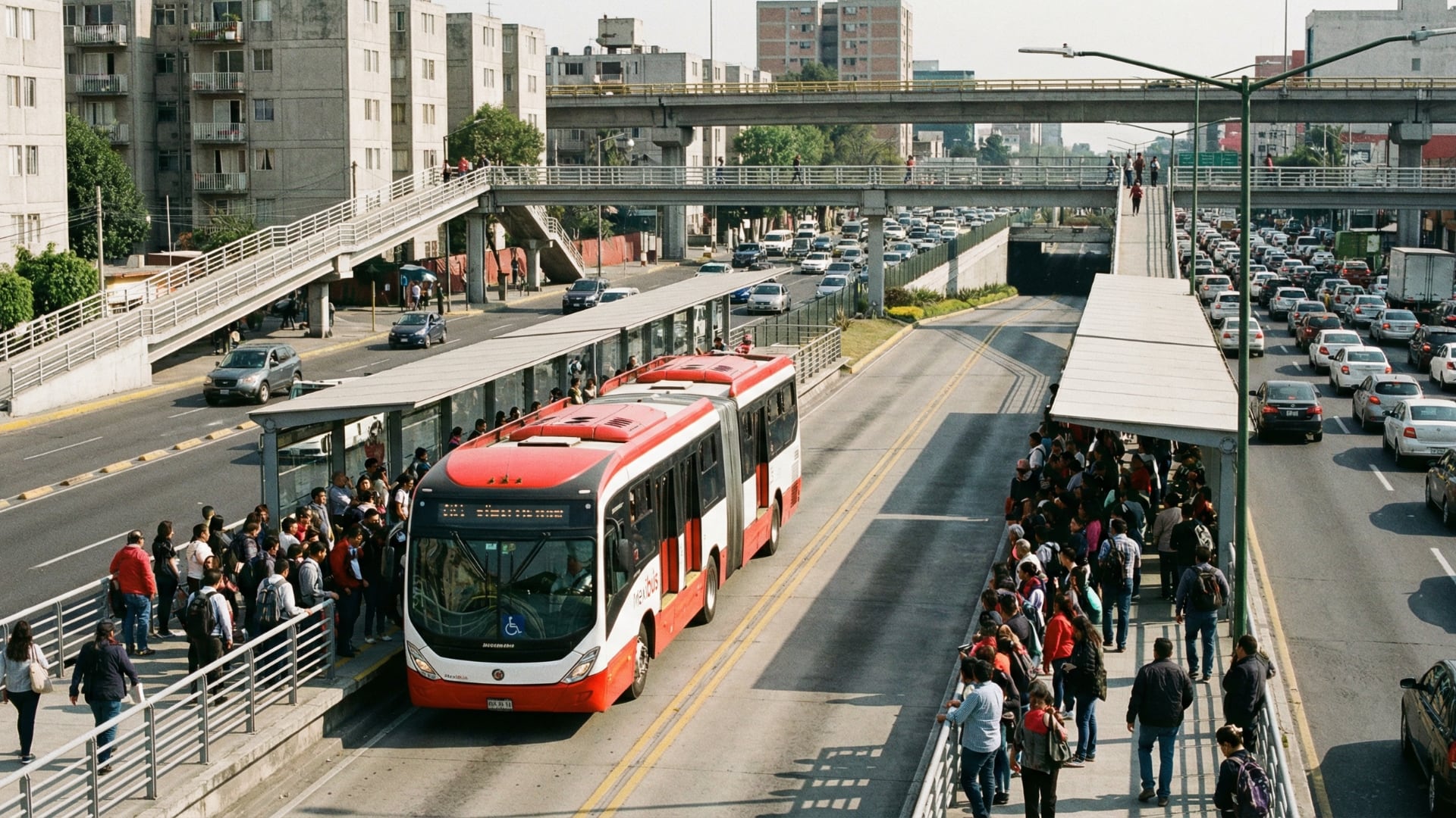 El Gobierno del Estado de México anunció la creación de tres nuevas líneas del Mexibús y otros proyectos de movilidad para 2026. (Gemini)